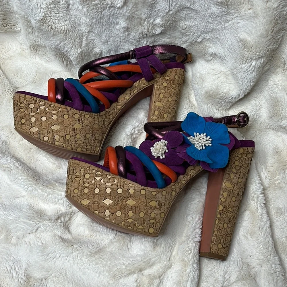 KG by Kurt Geiger size 40 London Britton platform high heel block sandals
